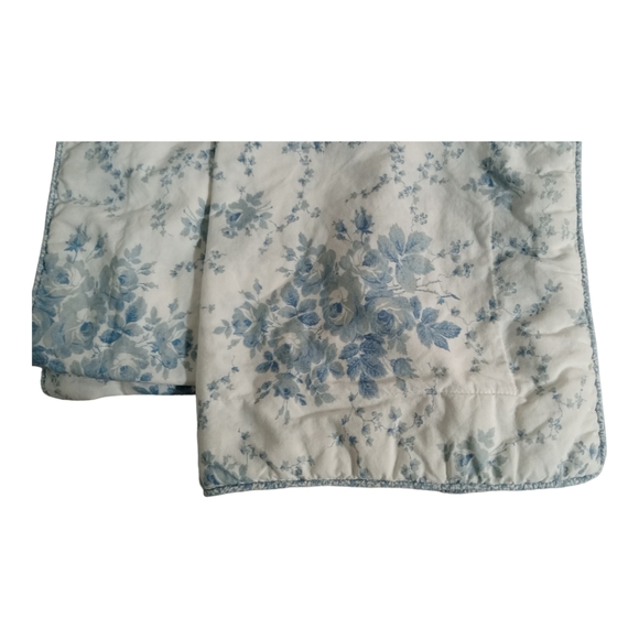 Laura Ashley Home Sophia Standard Pillow Sham Blue White Rose Pair Cottage - Picture 5 of 15